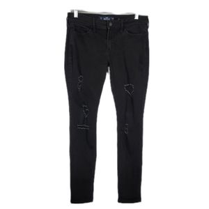 Hollister Distressed Skinny Black Jeans 27x28
